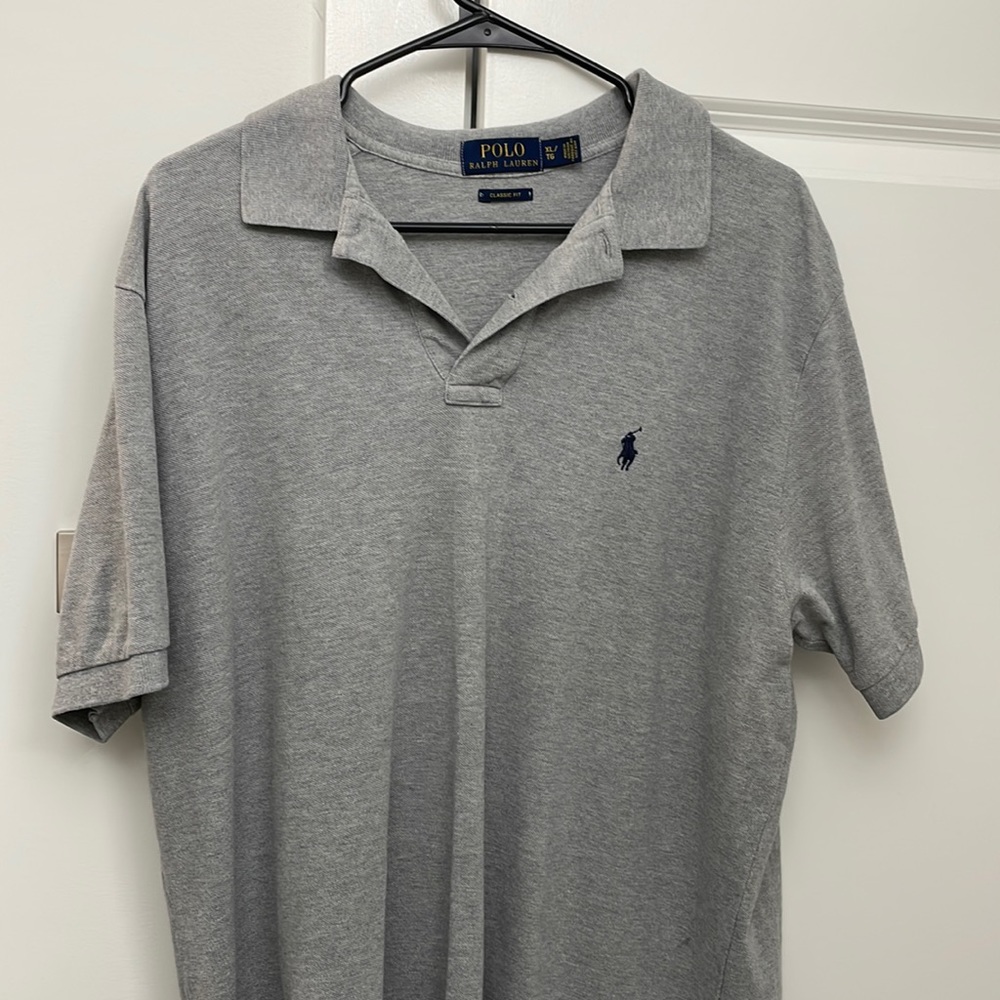Men’s Classic Fit Ralph Lauren Polo XL Light Gray
